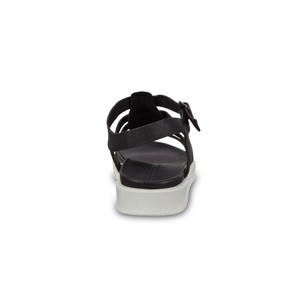 Womens Sandals - ECCO Flowt Lx Flat - Black - 5296DWCVR